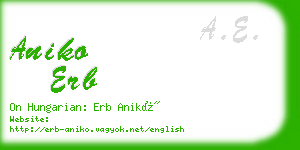 aniko erb business card